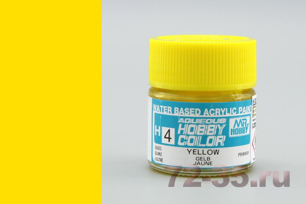Краска Mr. Hobby H4 (желтая / YELLOW)