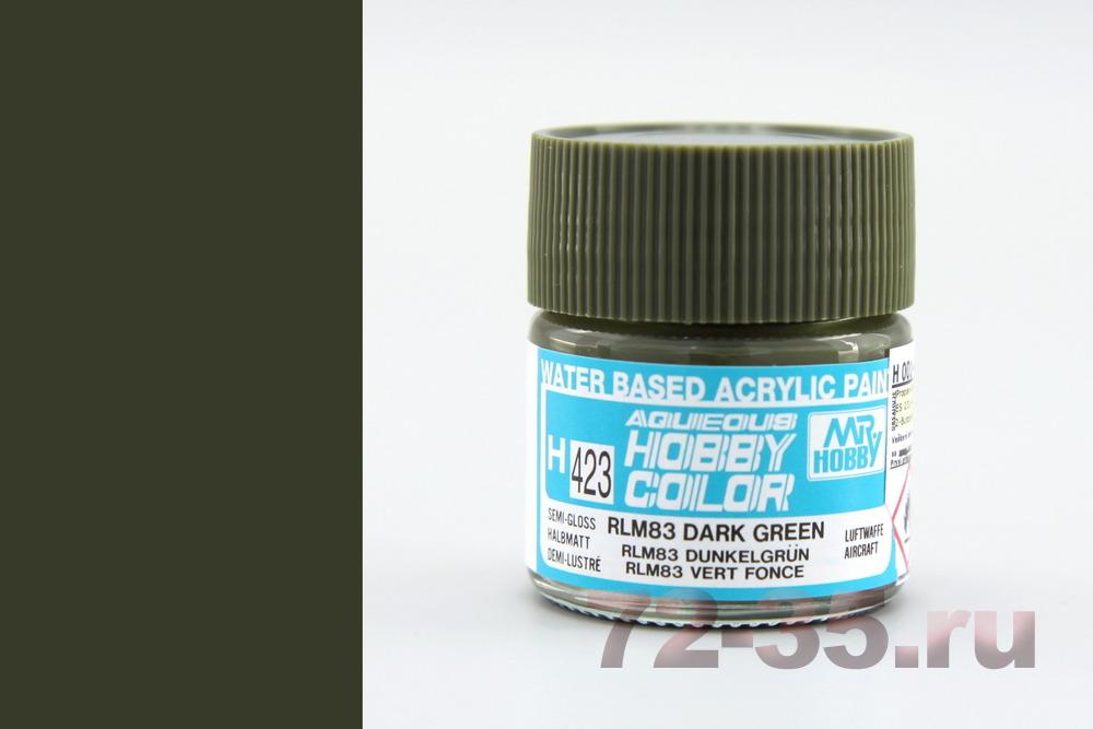 Краска Mr. Hobby H423 (темно-зеленая / RLM83 DARK GREEN)
